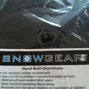 New SNOWGEAR Studded Overshoes Mens Size 13